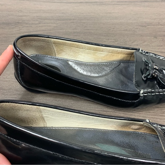 Sperry Top Sider Brant Point Black Patent Leather Tassel Loafers 9.5M - Picture 11 of 11